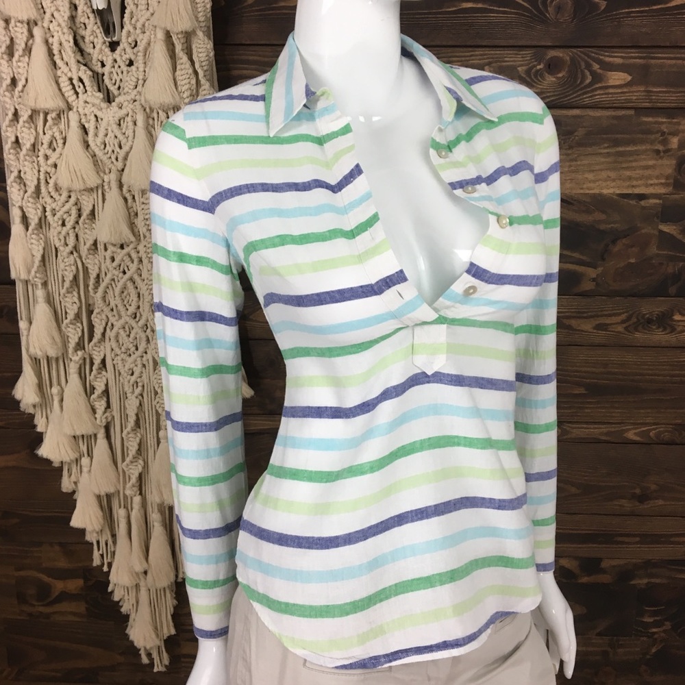 Vineyard Vines‎ | Striped Quarter Button Down Top